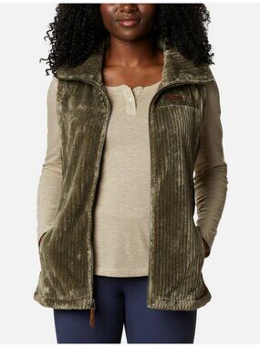 Columbia Fire Side Sherpa Green Vest Size XL